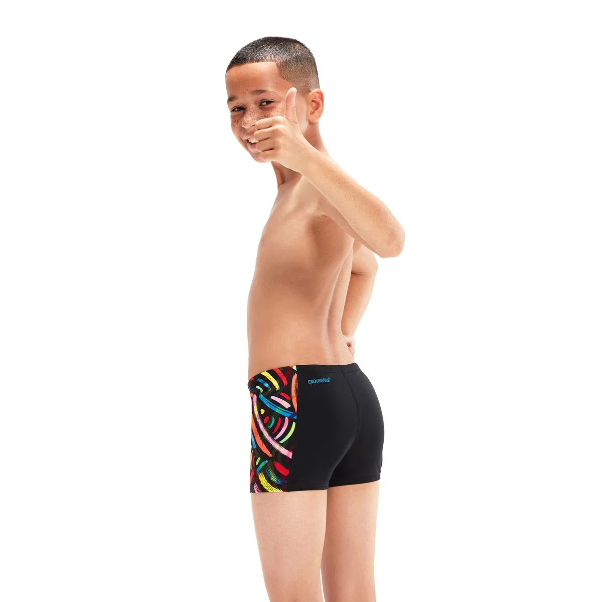 Speedo Pannello digitale da ragazzo Aquashorts Nero/Rosso Nuotatori