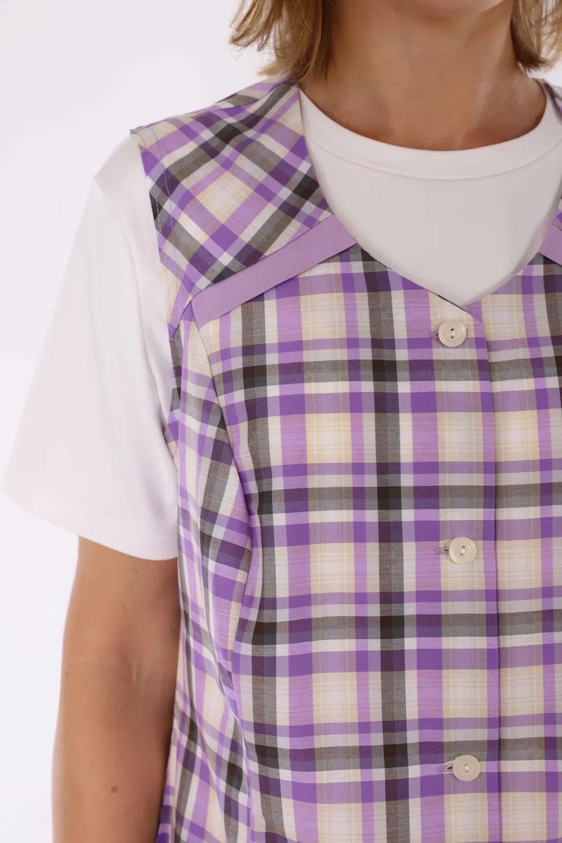 Kasack - Grembiule da cucina da donna, in poliestere e cotone colorato, con maniche corte design 1 52