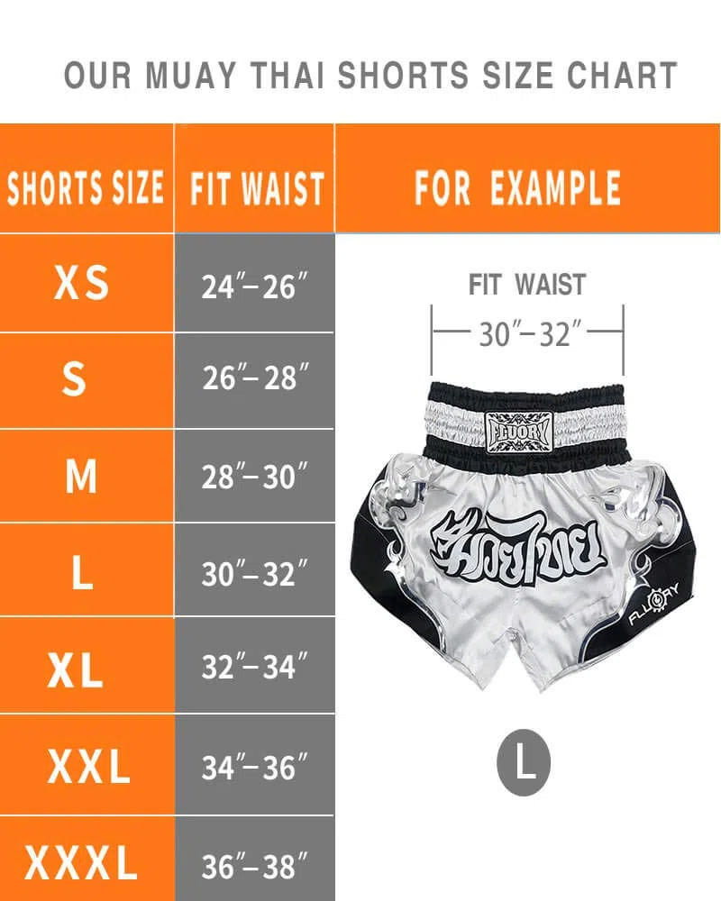 FLUORY Pantaloncini da Combattimento Muay Thai, MMA Abbigliamento Gabbia di Allenamento Fighting Grappling Arti Marziali Kickboxing Pantaloncini Abbigliamento