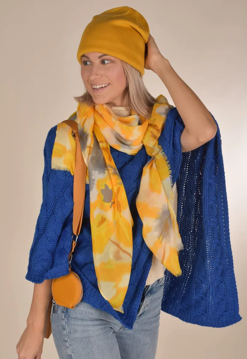 styleBREAKER Poncho in Maglia con Motivo a Treccia, Poncho Girocollo, Maglia Grossa, per Donna 08010040