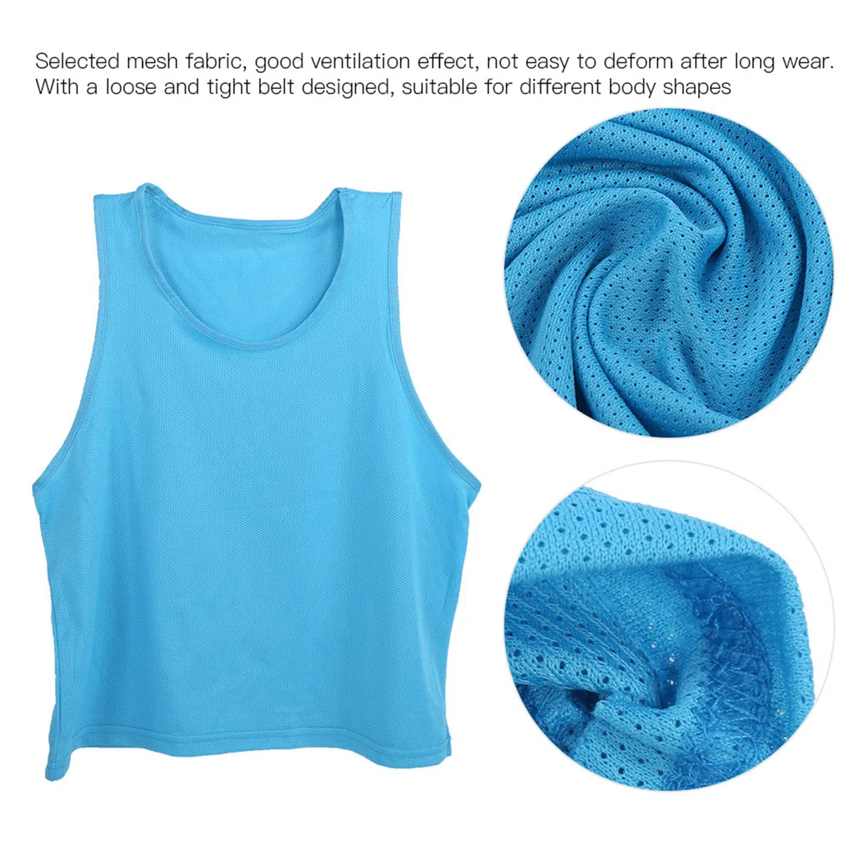 Keenso 12 Pezzi Gilet da Allenamento per Bambini Maglia Traspirante Pratica di Squadra Pinnies Formato Libero per Calcio Basket Sport all'Aria Aperta