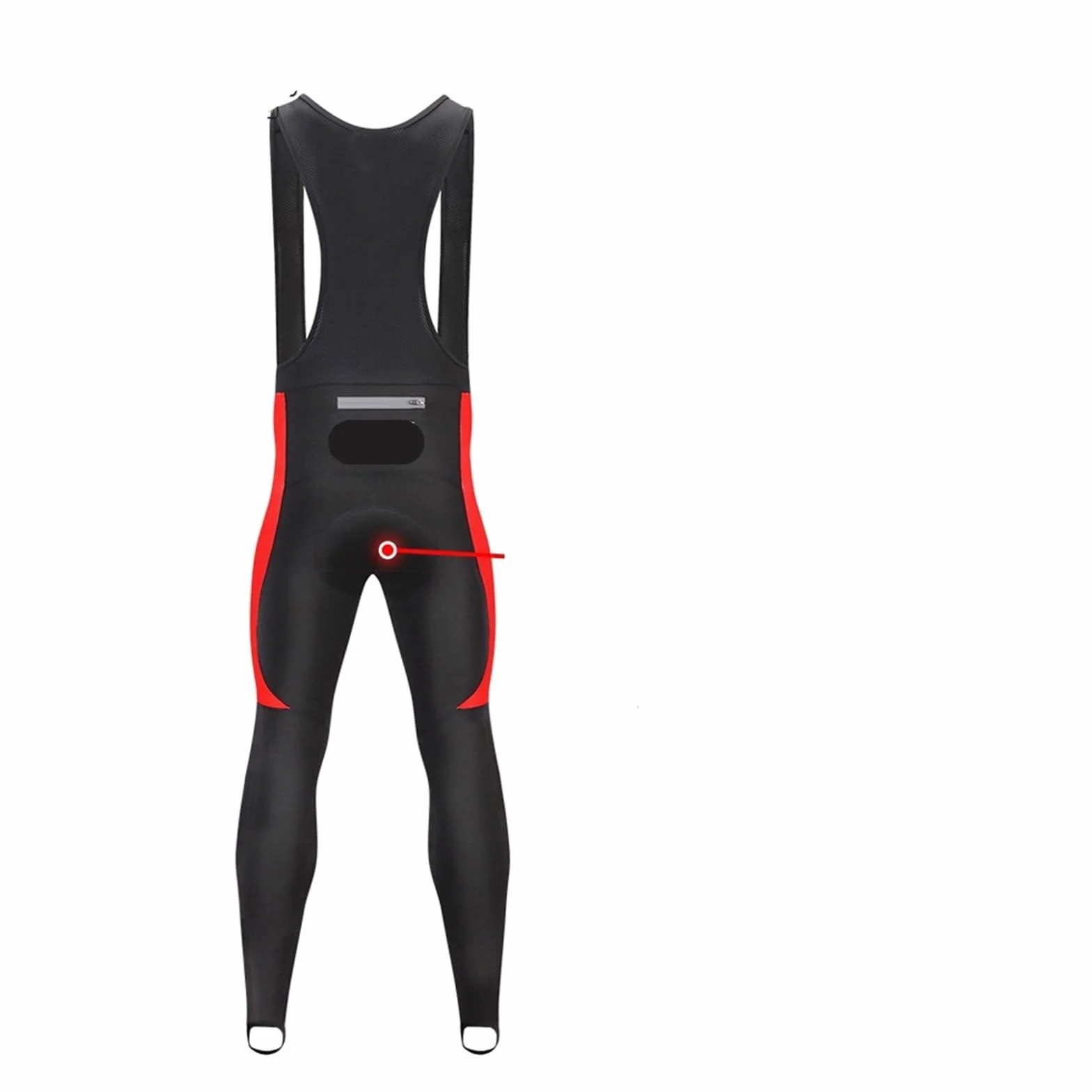 Pantaloni con bretelle da ciclismo in pile termico invernale Calzamaglia cerniera for mountain bike lunghi bici imbottiti Per Uomo