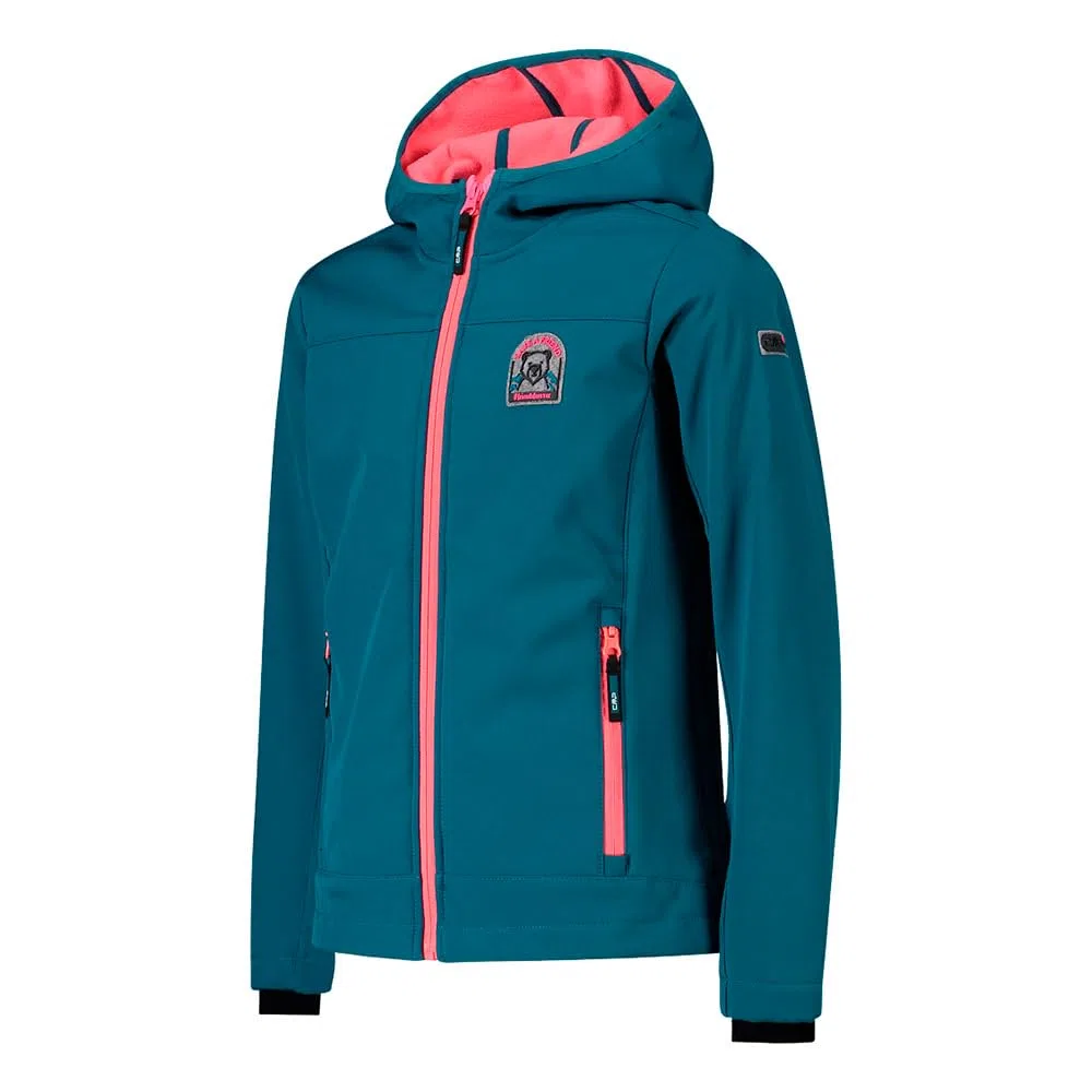 CMP Giacca Da Bambina In Softshell Con Cappuccio Fisso Jacket Unisex - Bambini e ragazzi