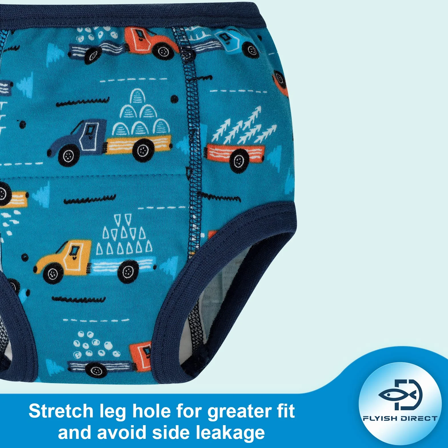 FLYISH DIRECT Mutandine di Apprendimento - Confezione da 7 Pantaloni da vasino Traspiranti e Morbidi, Pantaloni da vasino per Bambini a 6 Strati