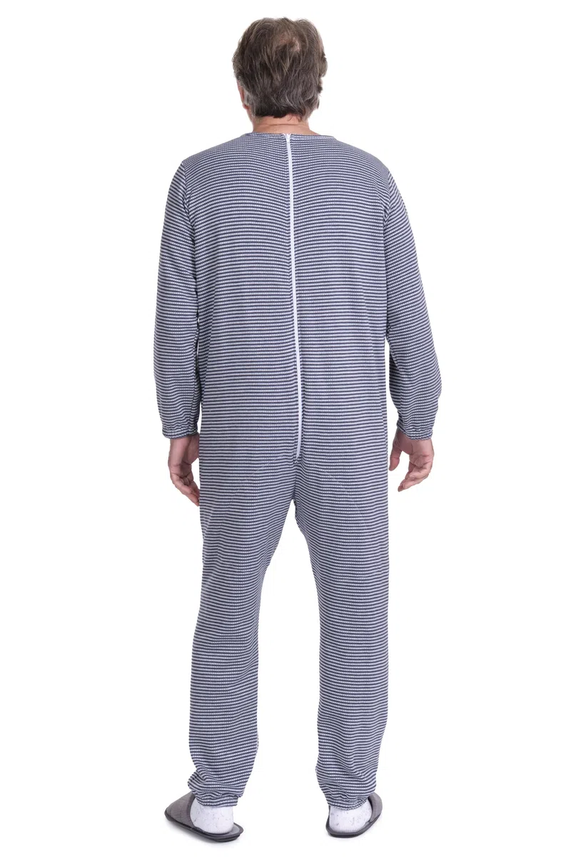 FERRUCCI COMFORT Pigiama Tutone Sanitario comodità Manica Lunga 3 Cerniere/Zip Schiena -Interno Gamba Invernale Tessuto Pesante