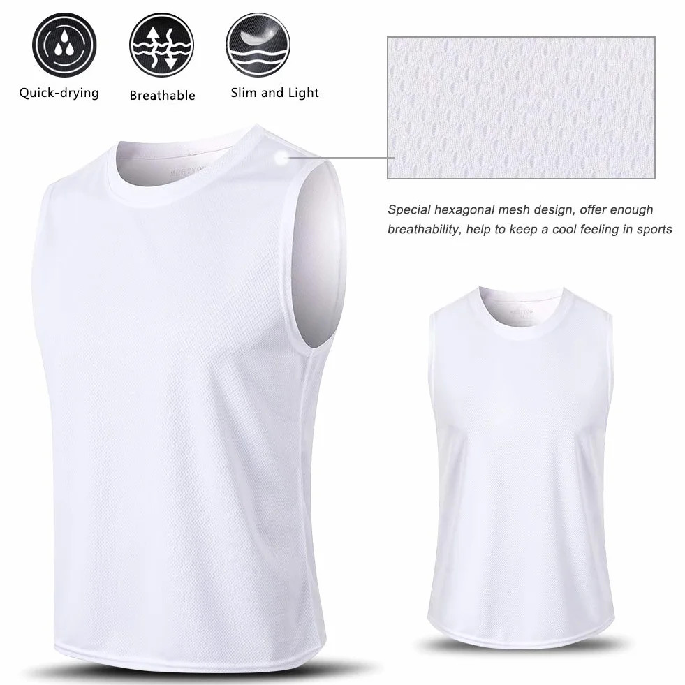 MEETYOO Canotte Uomo,Maglie Senza Maniche Palestra T Shirt Sportiva per Corsa,Fitness e attività all'Aperto