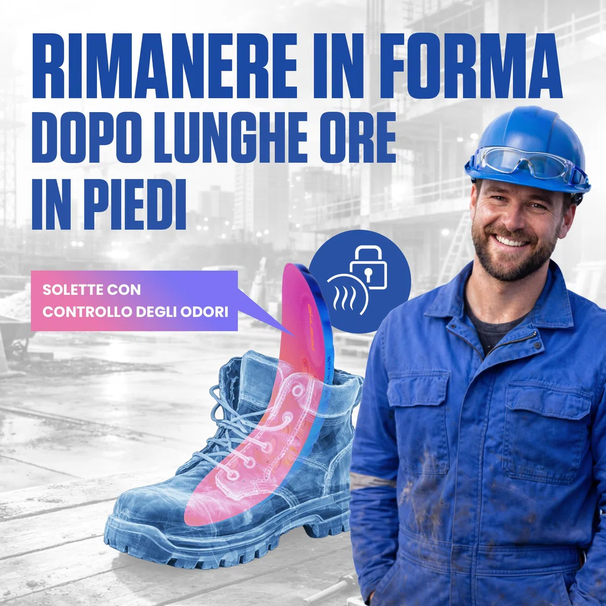 Akusoli Solette Uomo & Donna – Solette Gel per Scarpe con Digitopressione e Supporto Tallone U, Ideali per Scarpe da Lavoro e Lunghe Ore in Piedi EU42-47