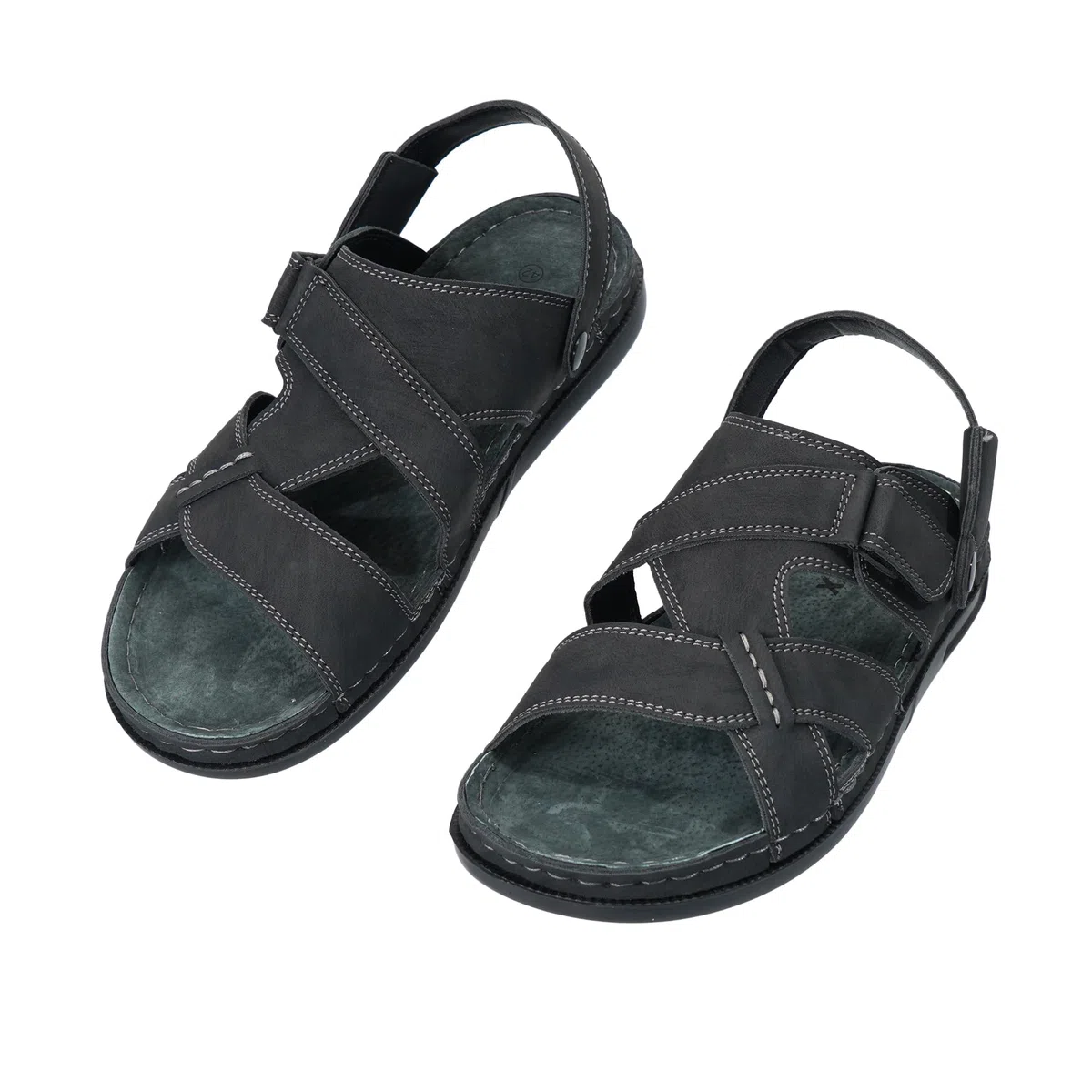 JOMIX Sandali Uomo in Pelle con Strappo Regolabile, Sandali Sportivi Ortopediche Comodi Suola Antiscivolo per Estivo, Casual e Outdoor MOX250660