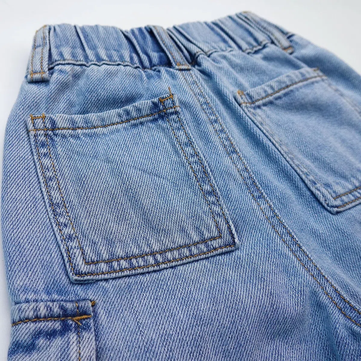 KIDSCOOL SPACE Baby Little Big Boys Shorts, Ragazze Elastico a Costine Vita Estate Mezza Pantaloni Cargo Jeans