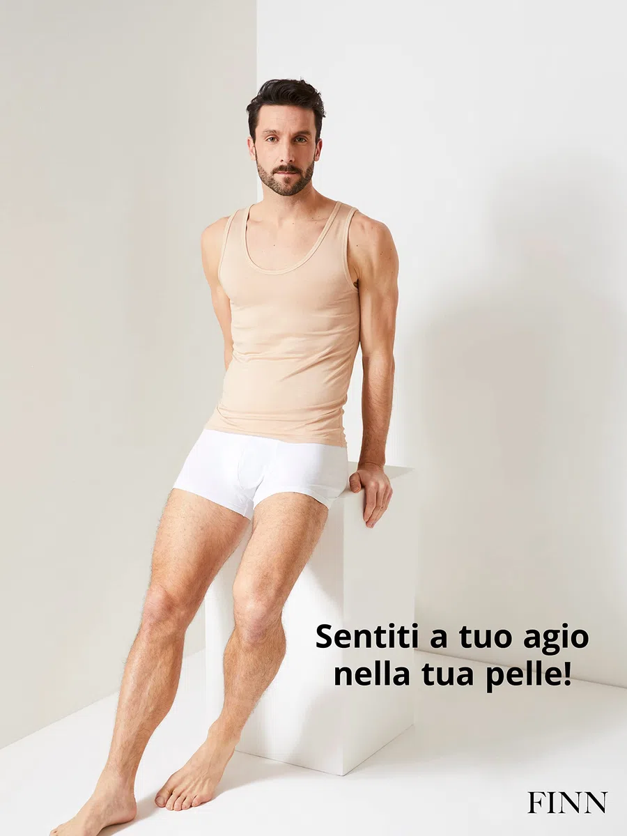 FINN Canotta Dimagrante Uomo - Canottiera Snellente Senza Maniche in Cotone - Maglia compressiva Body Shaper per Una Pancia più Piatta