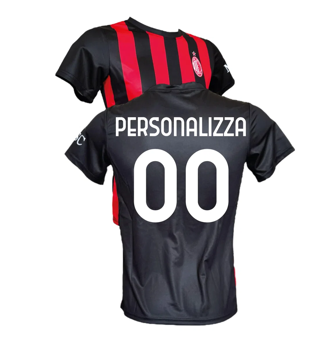 AC Milan Maglia Personalizzabile con Il Tuo Nome o Tuo Giocatore Preferito Replica Ufficiale 2025/2026, Adulto e Bambino