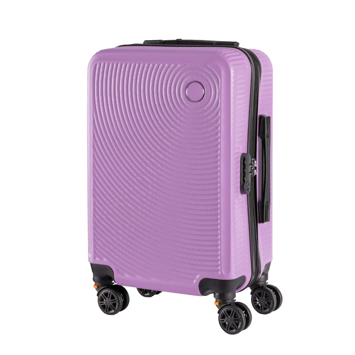 IlGruppone Trolley Bagaglio Mano Rigido 54x33x22 Piccolo Ultraleggero Valigia In Abs Con 4 Ruote Rimovibili Manico Chiusura Di Sicurezza Per Compagnie Low Cost Economy Zaino Da Viaggio - Lilla