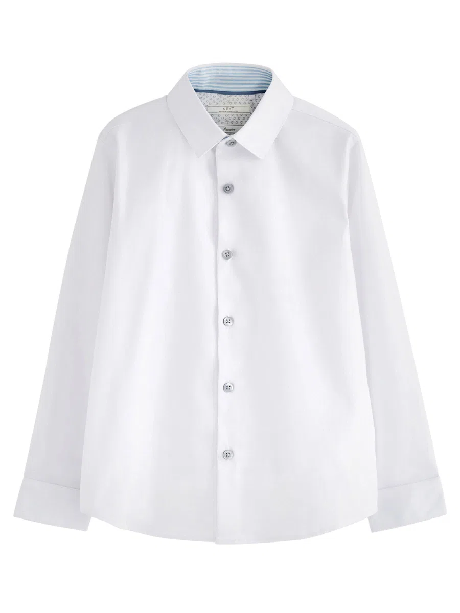 NEXT Ragazzo Camicia Elegante a Maniche Lunghe con Finiture