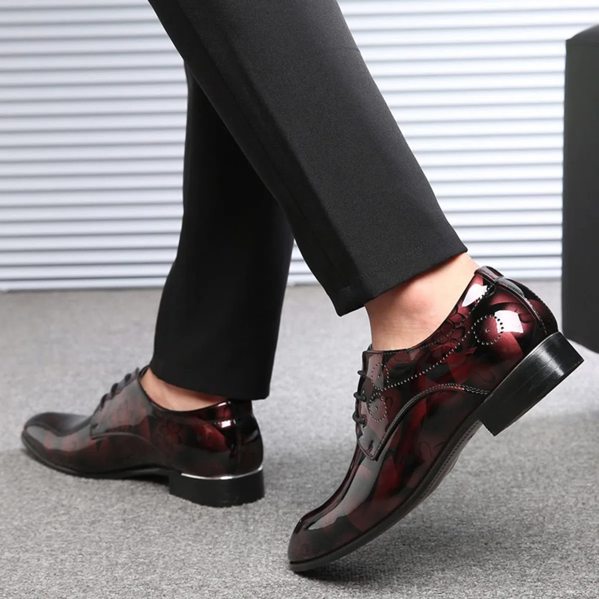 Scarpe Oxford da uomo, in pelle, con lacci, da sposa, da lavoro, da ufficio, 39-48