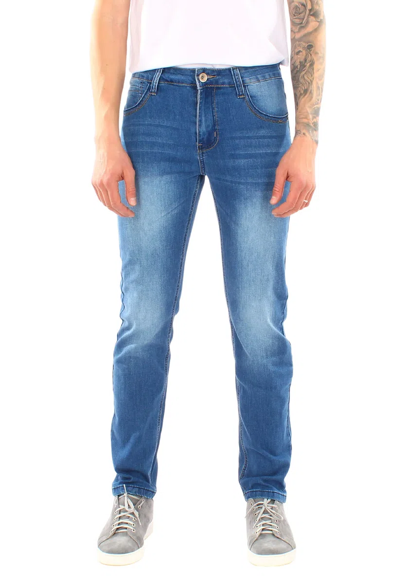 Ciabalù Jeans Uomo Regular Fit Elasticizzati Vita Regolare Denim