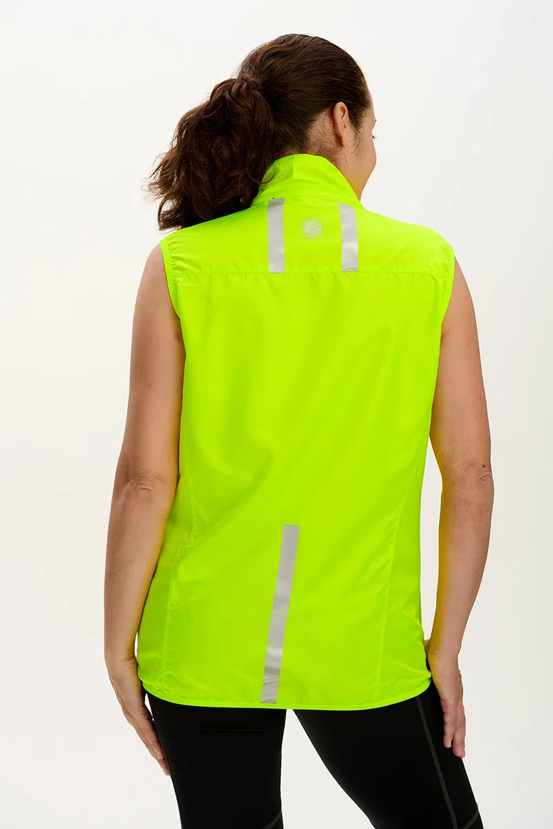 Time To Run Gilet da Corsa da Donna Con Tasche - Leggera Antivento Traspirante - Ideale Per L'esercizio E Il Jogging