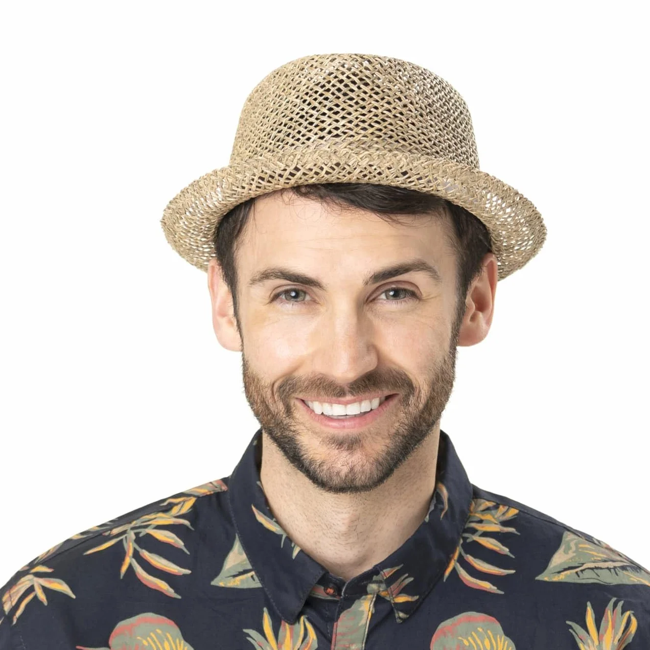 LIPODO Coyuca Vented Pork Pie Cappello di Paglia 100% Estivo Uomo Donna Made in Italy
