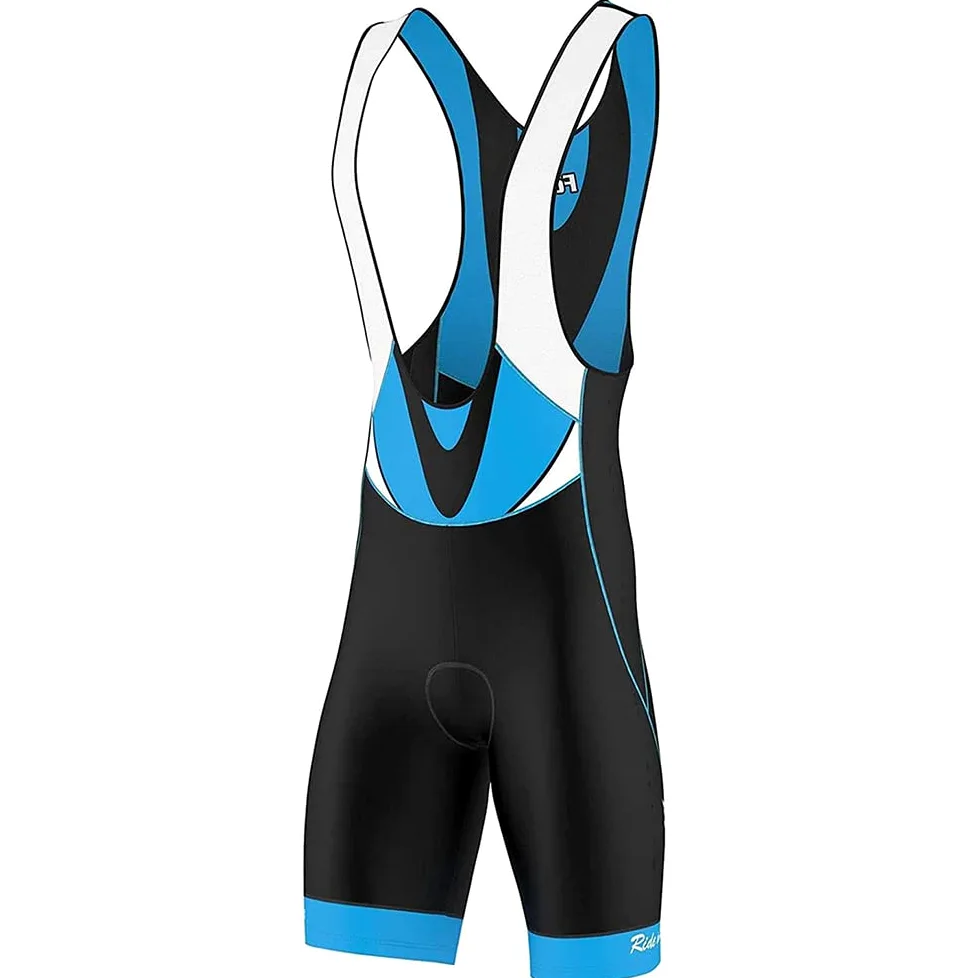 FDX Salopette Ciclismo Uomo Imbottita 3D, Pantaloncini Bici con Bretelle, Traspiranti e Asciugatura Rapida, Antiscivolo, MTB e Bici da Strada