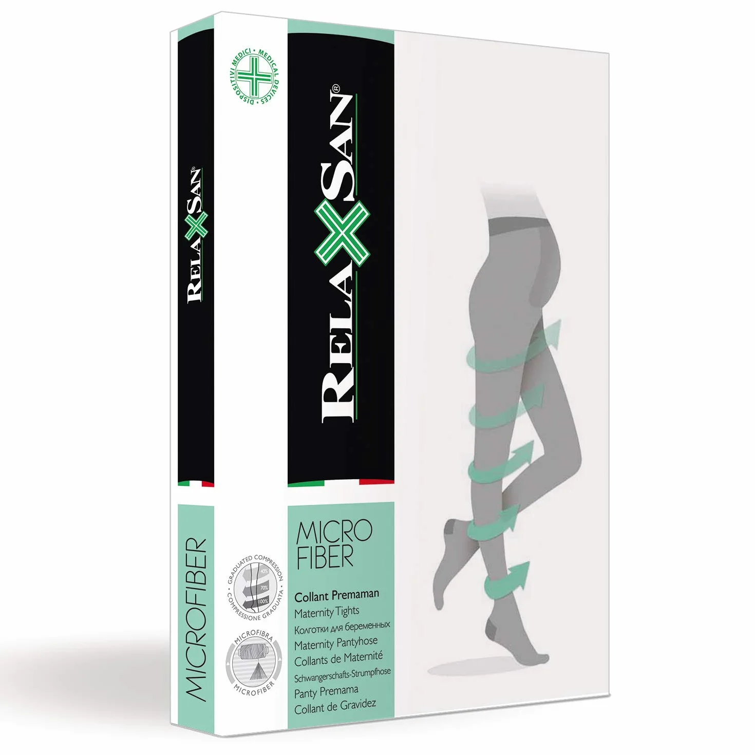 Relaxsan Microfibra 790M collant premaman 70 Den compressione 12-17 mmHg
