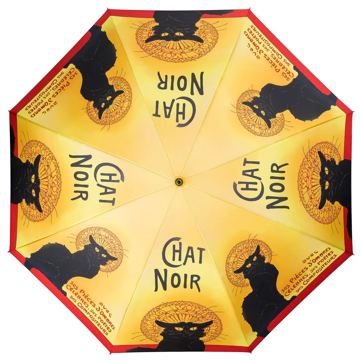 VON LILIENFELD® Ombrello Pioggia Lungo Classico Automatico Donna Arte Gatto Chat Noir
