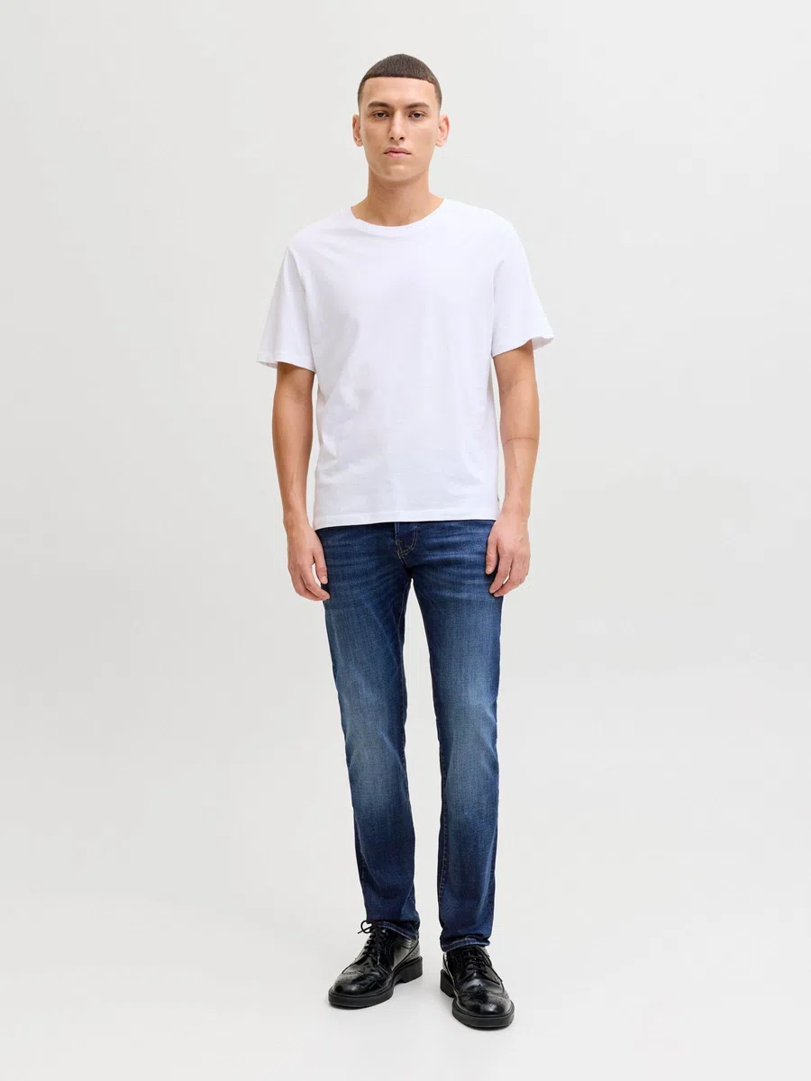 Jack&Jones Jeans Slim Glenn scambiato sul Davanti e Impunture a Vista.