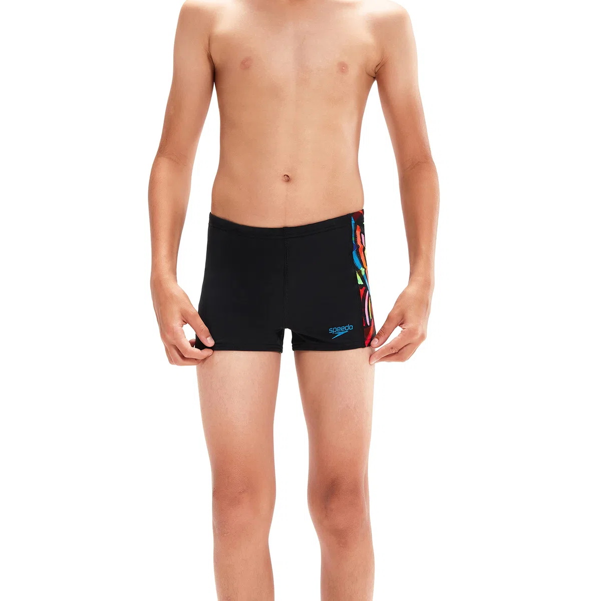 Speedo Pannello digitale da ragazzo Aquashorts Nero/Rosso Nuotatori