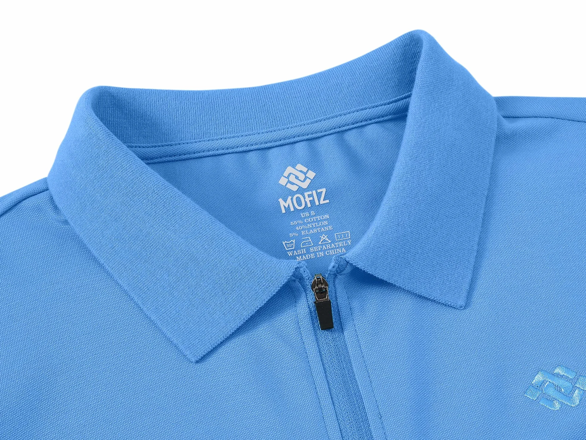 Polo Donna Manica Lunga Cotone Sportive Lavoro Golf Shirt con Cerniera