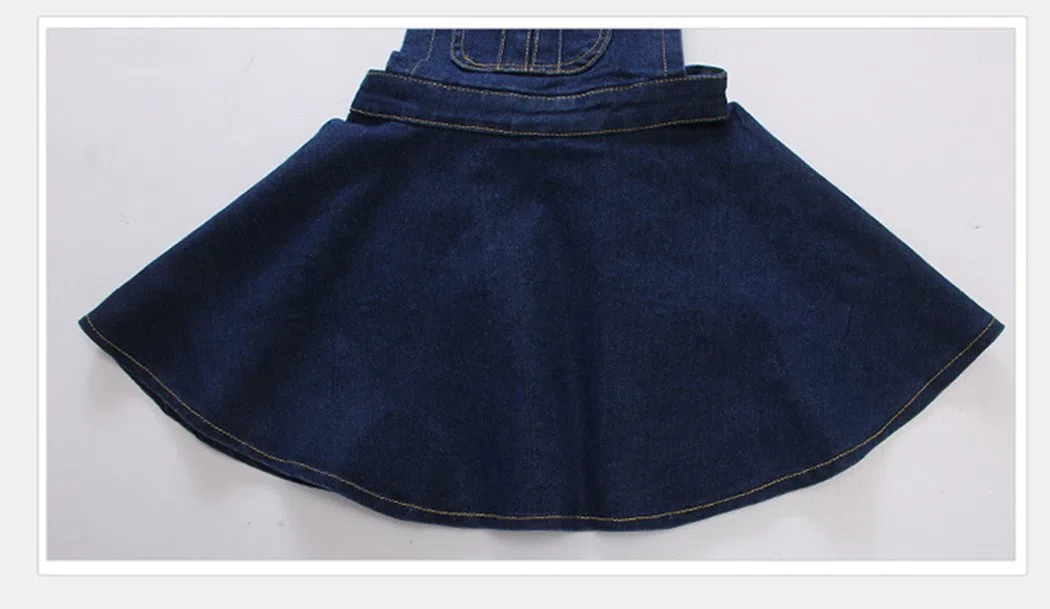 KIDSCOOL SPACE Salopette di Jeans da Bambina,Salopette di Jeans Regolabile Strappata