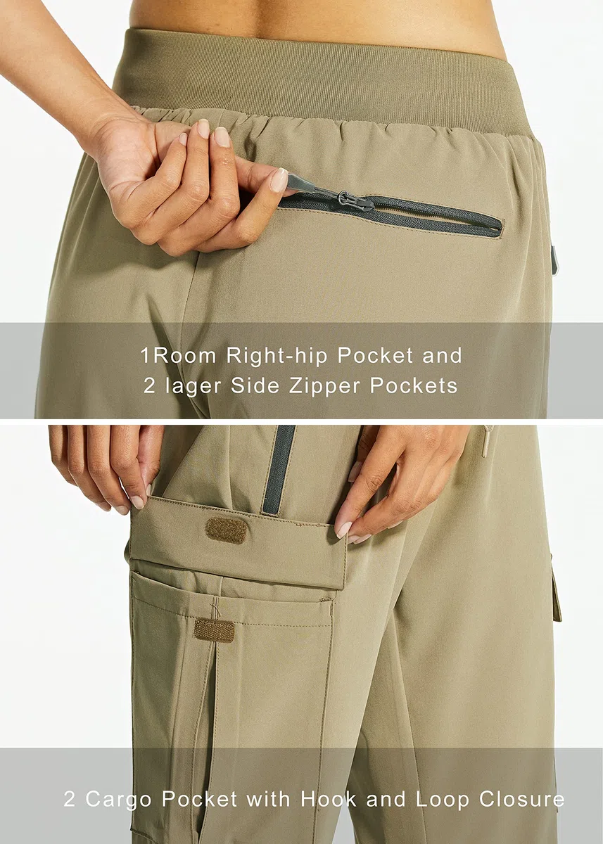 Pantaloni da Trekking da Donna Estivo Cargo Jogging Leggeri ad Asciugatura Rapida Pantaloni per Sportivi Running Sports Casual all'Aria Aperta