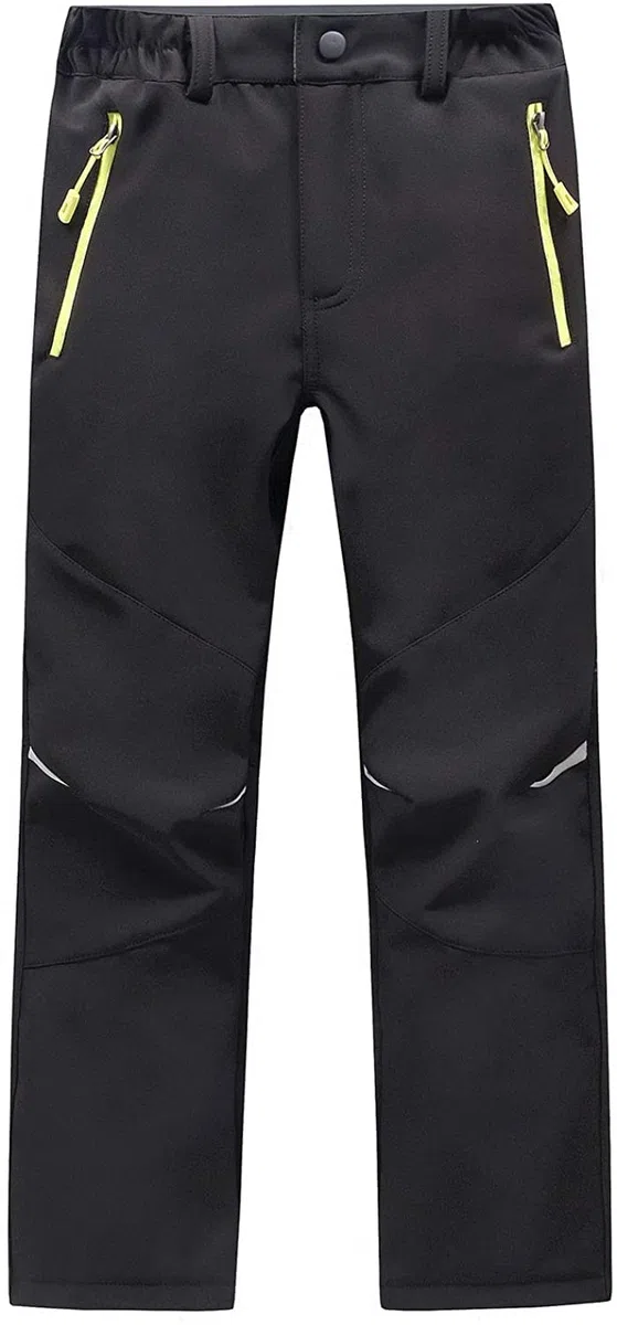 Pantaloni impermeabili per bambini Softshell Pantaloni con foderato in pile Ragazzi Ragazze Outdoor Trekking Pantaloni per Inverno Sciare Vacanze & Snowboard