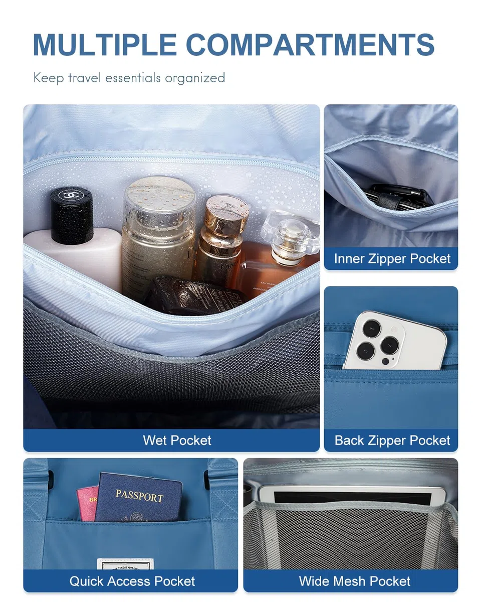 BAGAIL Borsone da Viaggio - Borsa per Weekend e Pernottamento da Palestra Bagaglio a Mano con Tasca Impermeabile, Borsa per Mamma per Travaglio e Parto, Extra Large