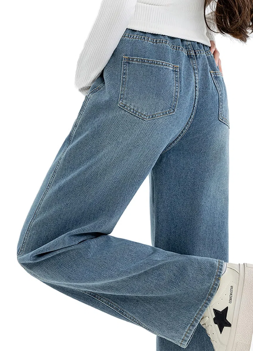 Alled Premaman Jeans Copri Pancia, Donne Gravidanza Gamba Larga Elastica Pantaloni Vita Regolabile, Jeans maternità Soldato con Tasche Lounge Pantaloni