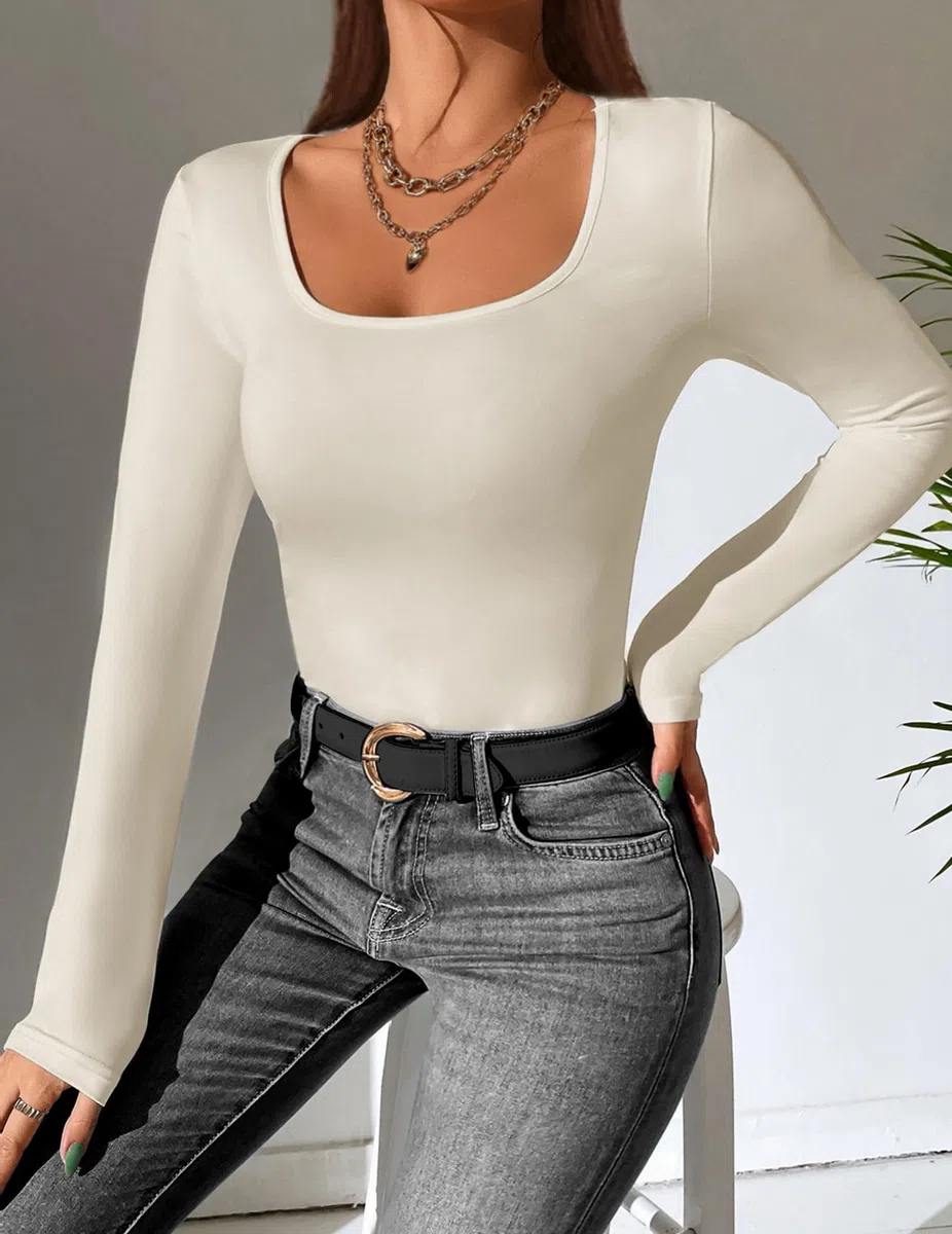Ekouaer Maglia Termica Donna Girocollo Intimo Termico Autunno Termico Top da Donna S-XXL