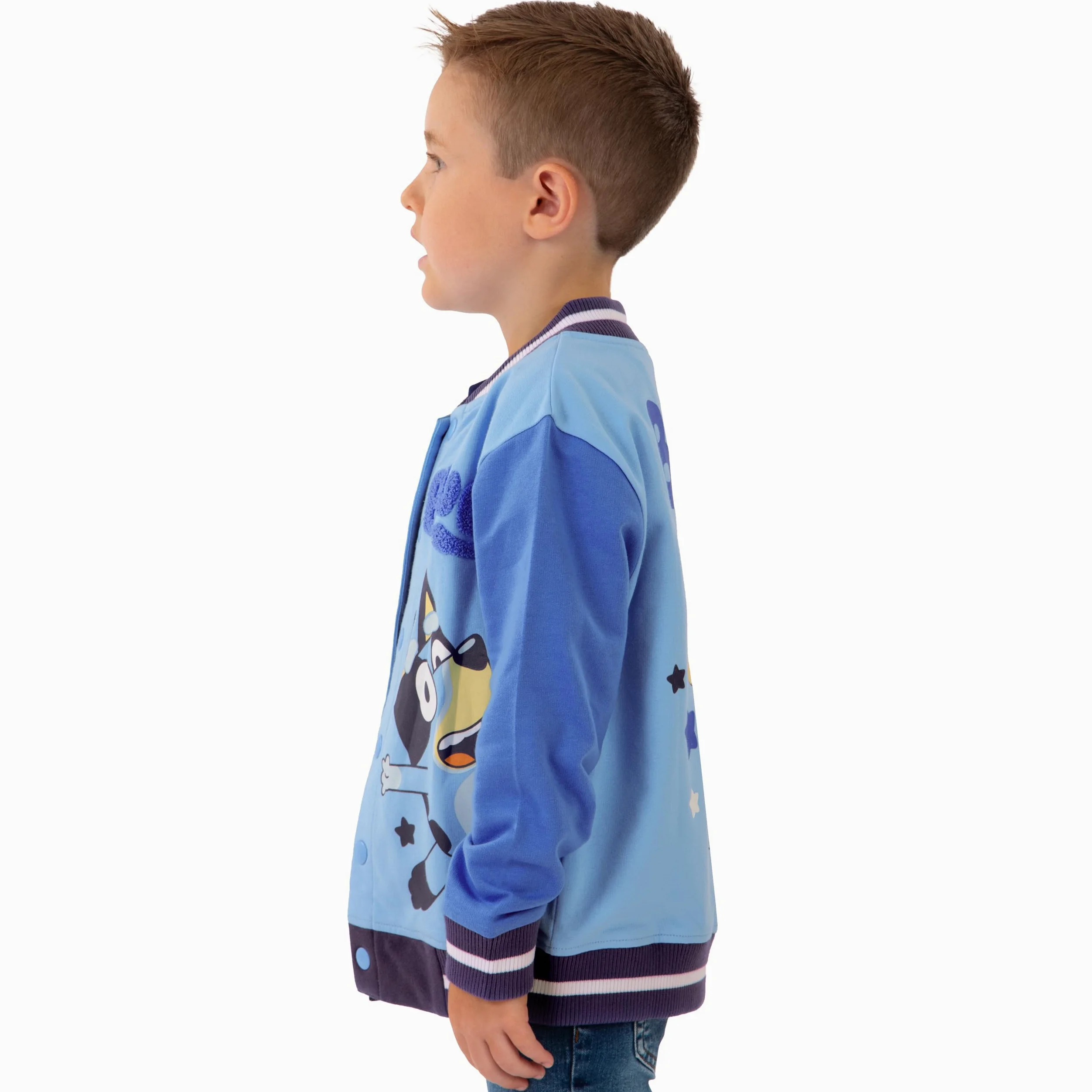 Bluey Giubbotto Bomber Per Bambino, Giacca A Maniche Lunghe Per Bambino, Giacca Da Baseball In Cotone l’Estate