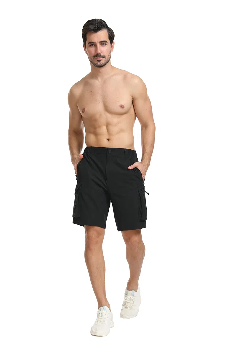 Tansozer Pantaloni Corti da Escursionismo Uomo con Tasca con Zip Escursione all'aperto Alpinismo Pantaloncini Estivi