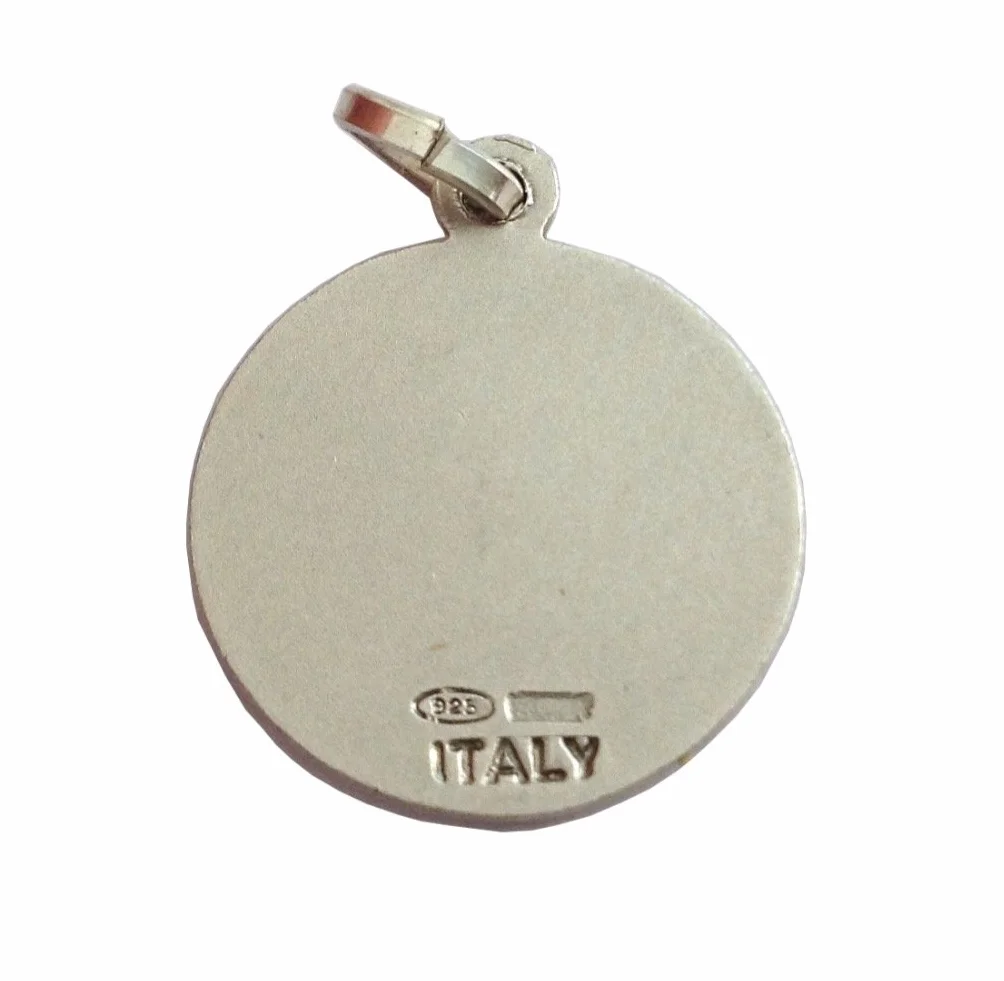 Medaglia di San Raffaele Arcangelo In Argento Massiccio 925