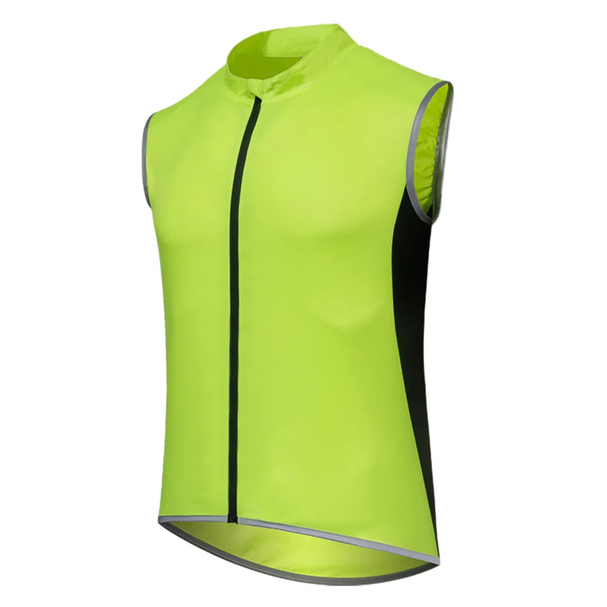 Gilet da Ciclismo Donna Giacca Softshell Leggera Antivento Gilet da Corsa Riflettente Ad Alta visibilità Senza Maniche Impermeabile,Green-M