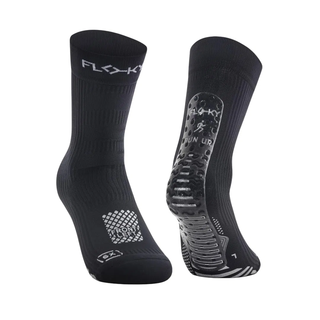 FLOKY RUN UP MEDIUM calze biomeccaniche running e trekking. Calza a compressione. Protezione tendine d'Achille e muscoli gamba, supporto plantare. Massima riduzione vibrazioni.