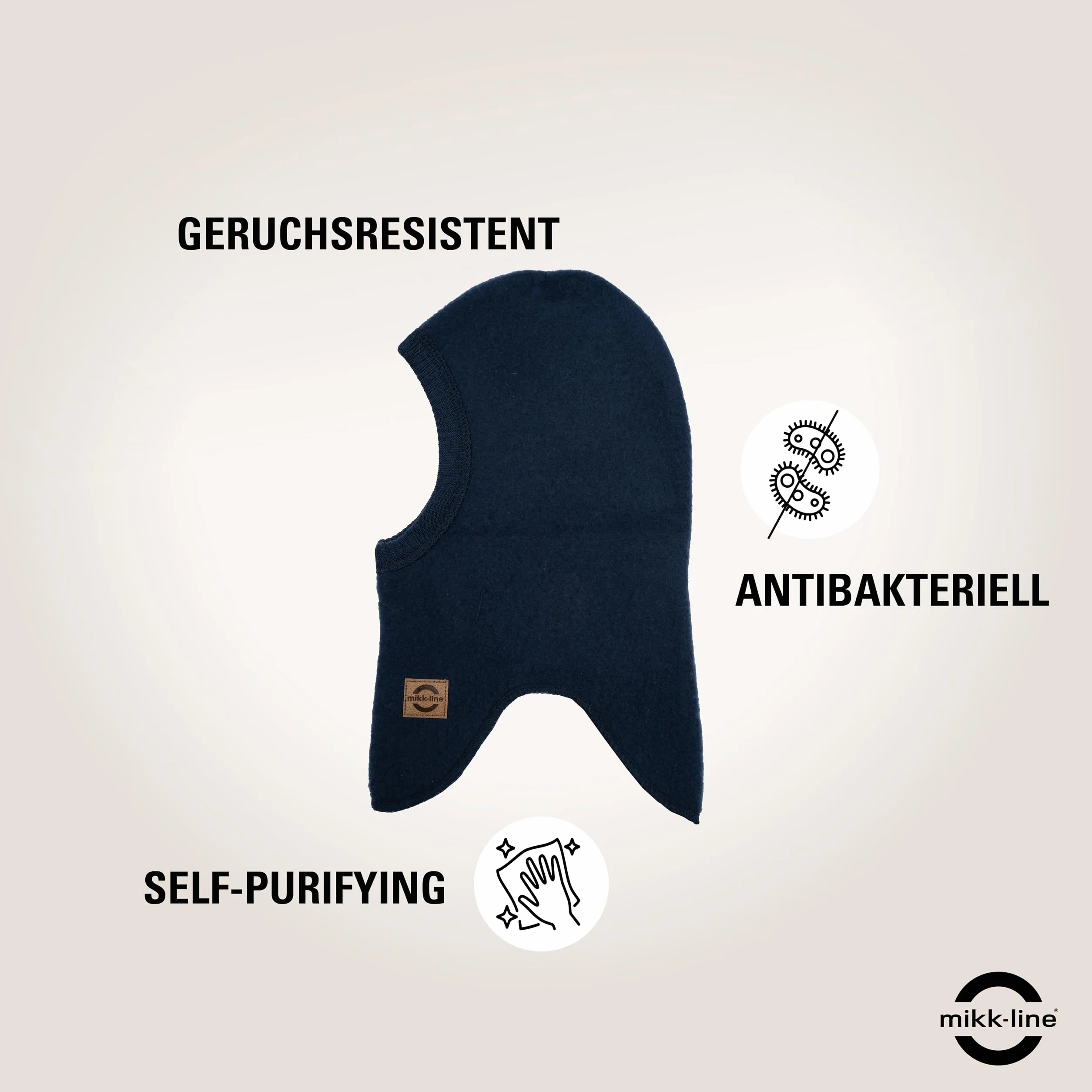 Mikk-line Lana Fullface – Certificato Oeko-Tex Standard 100 – Berretto per bambini da rivestire, design unisex