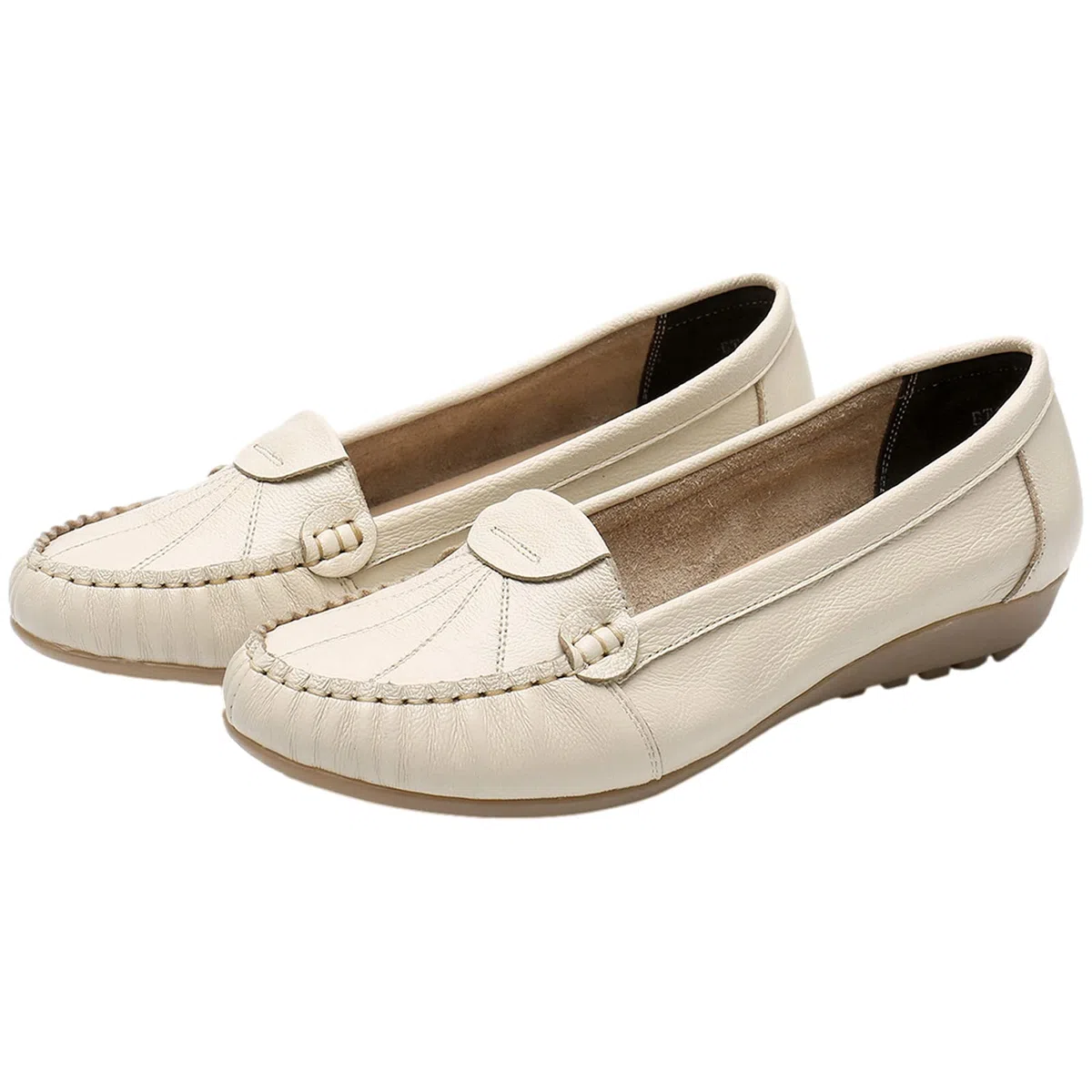 rismart Mocassini Donna Comode Scarpe di Pelle Casuale Lavoro Mocassino