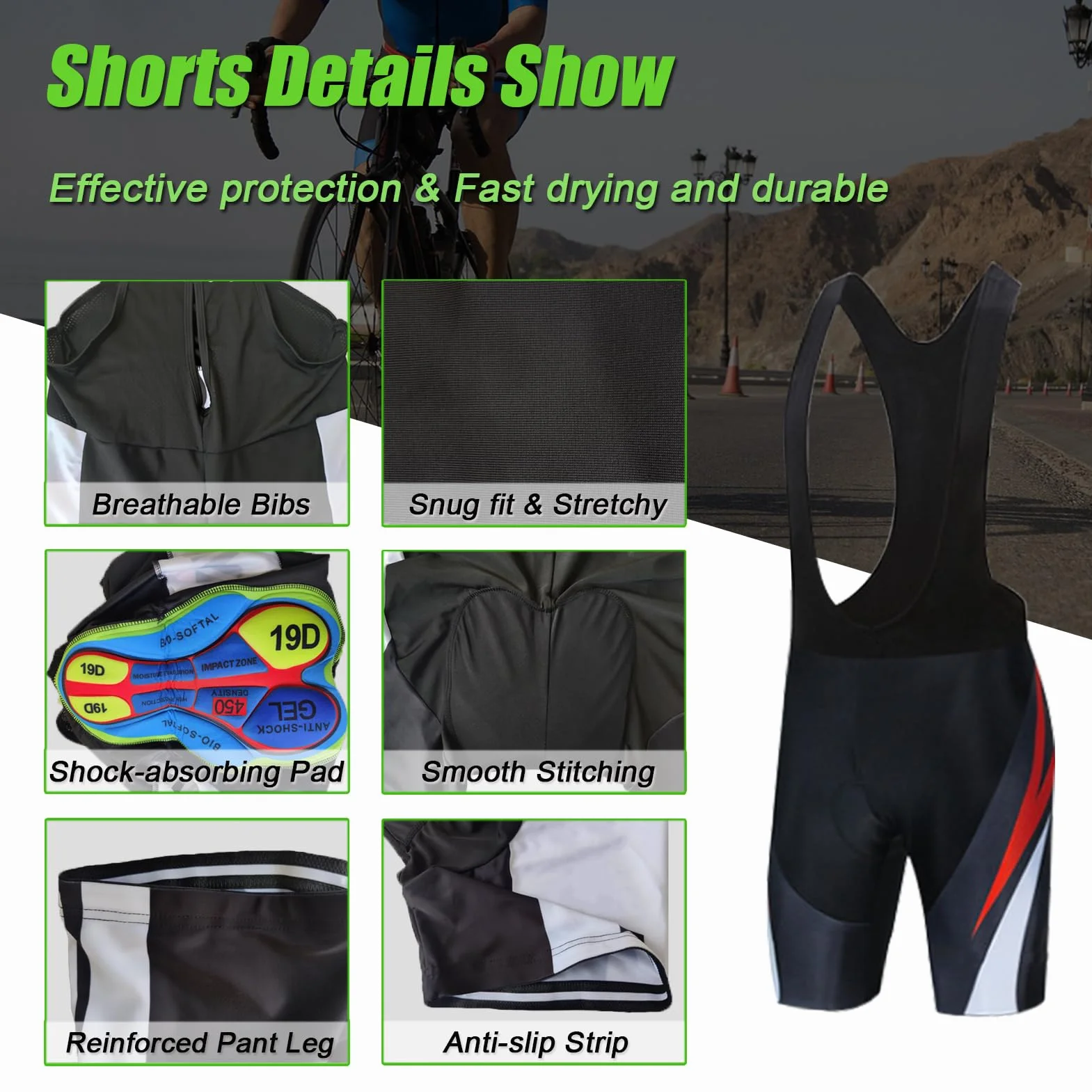 Completo Ciclismo Uomo Abbigliamento Bici MTB Estivo Tuta Ciclista, Maglietta Bicicletta Senza Maniche Gilet e Salopette Pantaloncini con 9D Gel Imbottiti,Maglia da Ciclo Sleeveless Asciugatura Rapida