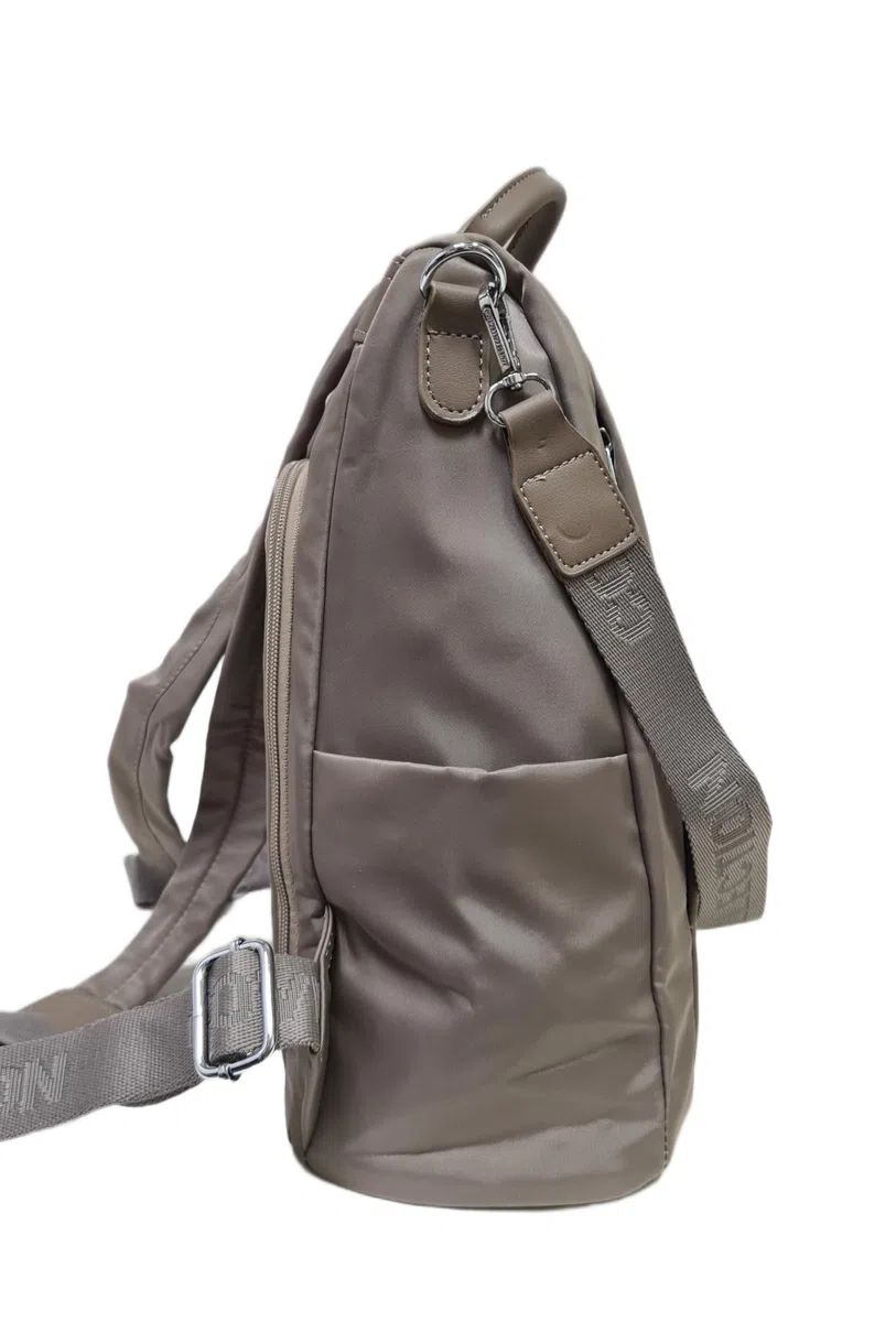 Zaino casual Nylon Impermeabile sistema antifurto, convertibile in borsa a tracolla con 2 tasche frontali, ideale per il lavoro, l'università... Art.5050-16 Prodotto Originale Coveri (TAUPE)