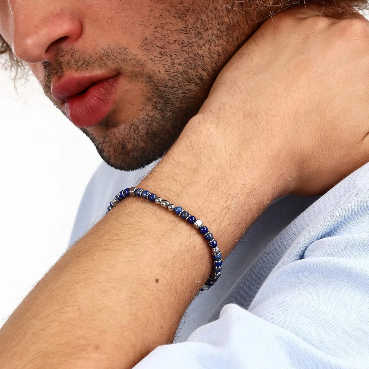 Sector No Limits Bracciale Uomo in Acciaio, Pietre naturali, collezione Basic