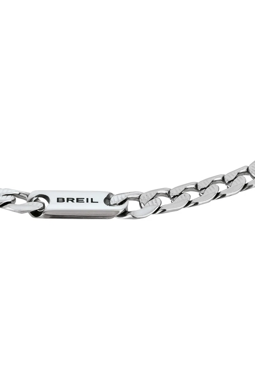 Breil, Collezione Groovy, Bracciale Uomo, Catena in Acciaio Satinato, Pratica Chiusura a Moschettone, Misura 21 cm, Idee Regalo Uomo e Ragazzo