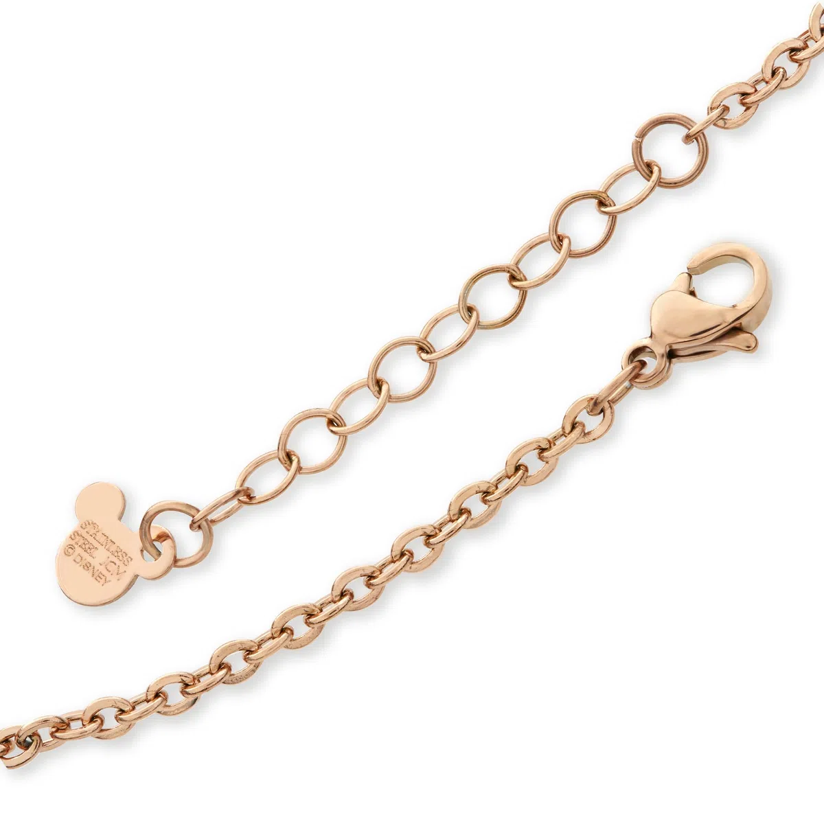 Disney Collana Minnie, Acciaio Inossidabile con Zirconi per Bambini e Bambine, Lunghezza 35+5cm, Gioielli