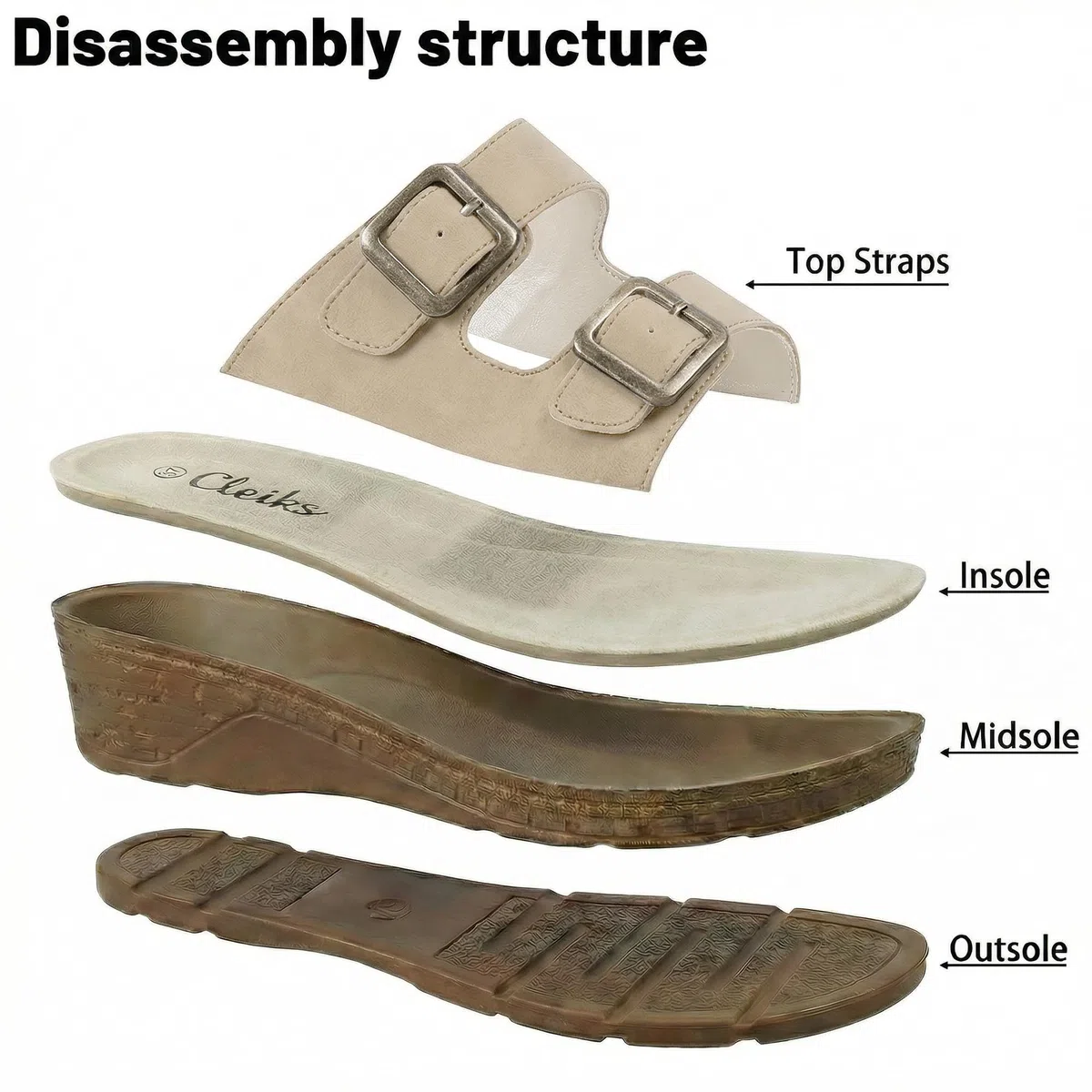 Sandali Aperti Donna Pantofole con Fibbia Sandali Pantofole Larghi Scarpe Estive Scarpe Ortopediche Ciabatte Slides