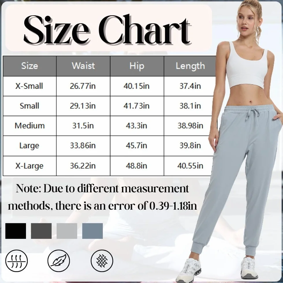 Confezione da 3 pantaloni sportivi da donna per il fitness, a vita alta, per yoga, tempo libero, con tasche