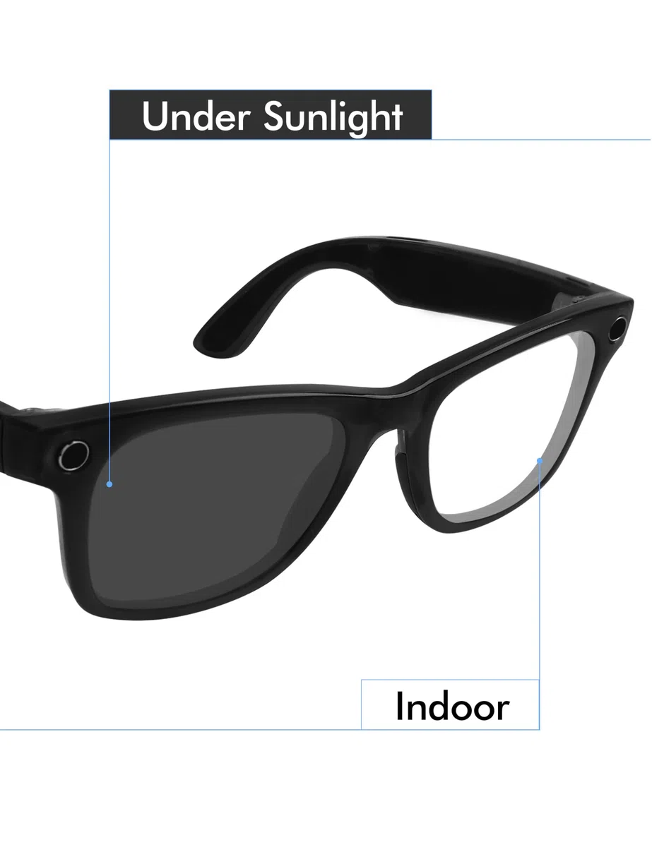 Saucer Lenti di ricambio di alta qualità compatibili con occhiali da sole Ray-Ban Meta Wayfarer (Gen 2) RW4012 da 53 mm