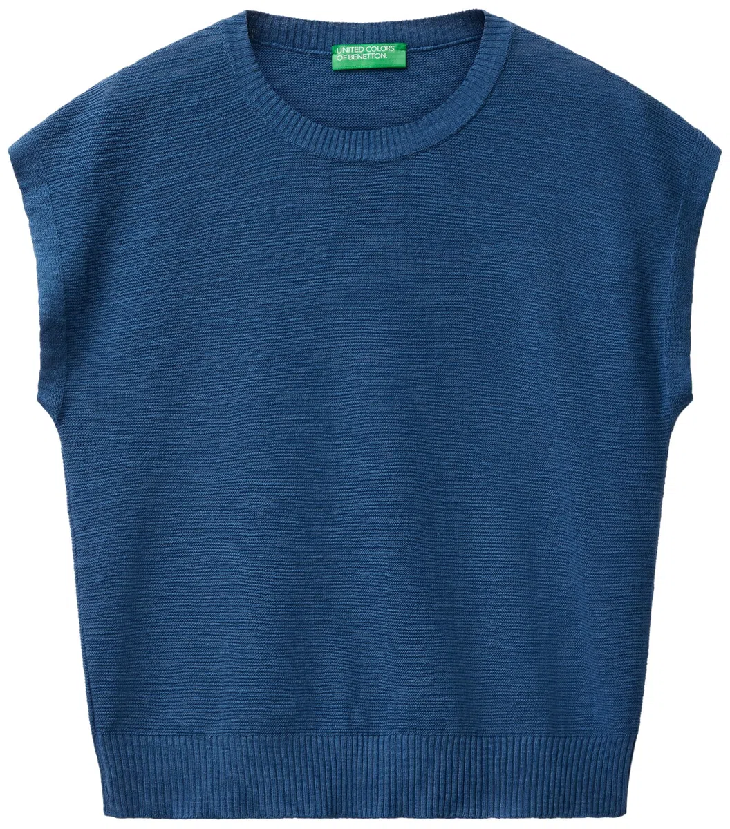 United Colors of Benetton Maglia G/C S/M 105gd109z Maglioncino a Gilet Donna