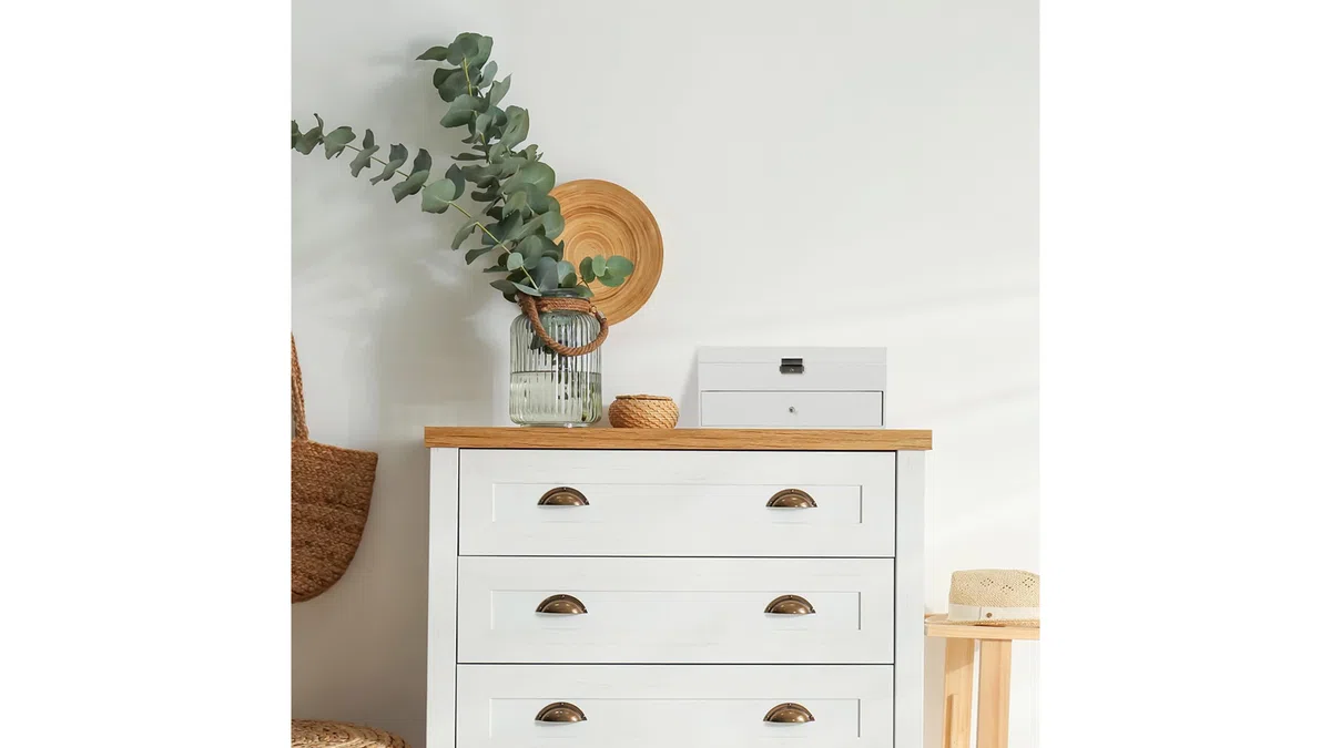 Relaxdays Porta Occhiali Multiplo, Scatola per 12 Paia, Espositore con Cassetti, HLP 15,5 x 33,5 x 19,5 cm, Bianco